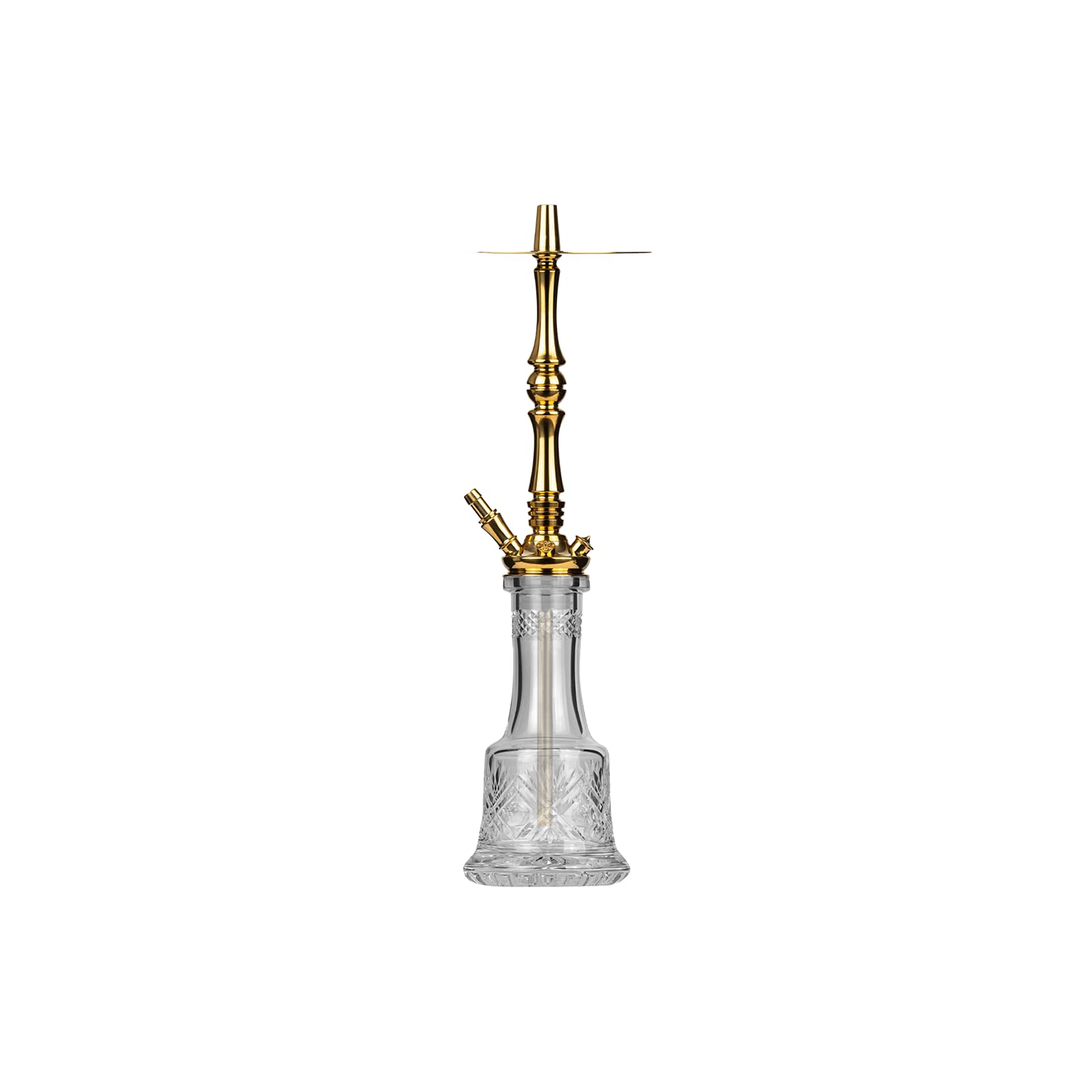 Moze Tradi Shisha aus V2A Edelstahl | Traditionelles Design & moderne Technik | Langlebig, rostfrei & pflegeleicht | Kein Tabak und kein Nikotin enthalten (Gold Cut L)