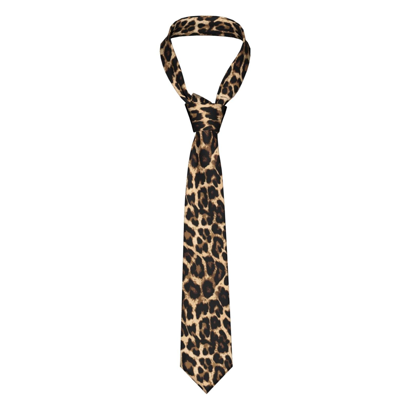 Beeoficepeng Unisex As Picture Mens Ties Leopard Men's Neckties Business Neckties Suit Tie Soft Wedding Gentleman Formal Tie
