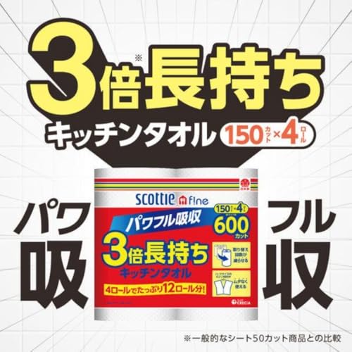 日本製紙クレシア『スコッティファイン3倍巻きキッチンタオル』