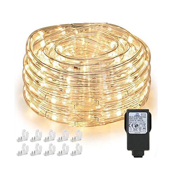 Nurkoo 10m LED Lichtschlauch, 240 LEDs Lichterschlauch IP65 Wasserfest, Lichterkette Strombetrieben mit EU-Stecker für…