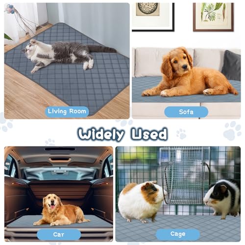 HOBBTREE 6 Packs Washable Guinea Pig Cage Liners, Waterproof Guinea Pig Pee Pads Reusable Absorbent Bedding Anti Slip Mats for Small Animals Bunny Rabbit Hamster (12 x 12in)