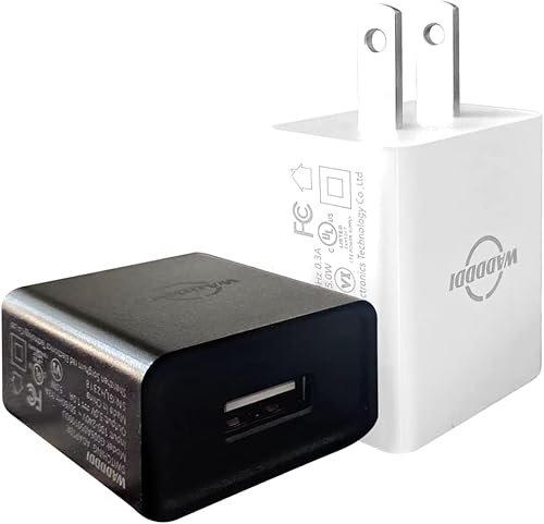 Cargador USB A de 1A5 V, enchufe de pared USB de un solo puerto, enchufe de pared de 5 W, adaptador de corriente de viaje portátil de ladrillo,