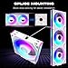 ICOLER PC Fan JM-V2 120 White Edition Infinity Mirror Module Daisy-Chain ARGB PWM Case Fans 120mm Reverse Fan Triple Pack Suitable for Computer Case & CPU Cooling