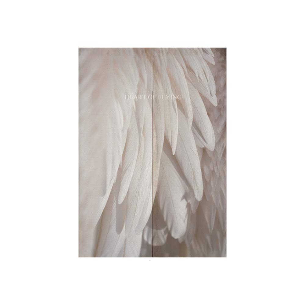 Cortina de puerta japonesa noren con diseño abstracto de plumas y función de tapiz divisor de 75x90cm