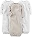 Simple Joys by Carter's Baby - Juego de 3 pijamas de algodón ,Gris/Blanco ,US NB (EU 56-62)