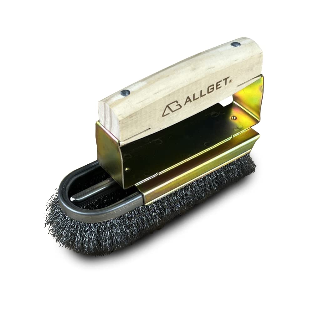 ALLGET Iron-Shaped Steel Wire Brush, high-Hardness Steel Wire Suitable for Heavy-Duty Cleaning, Rust Removal, Scraping, and polishing on Hard Surfaces