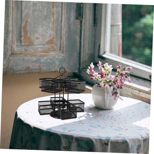 BEBEMOKO 360-Degree Tea Bag Storage Organiser - Stylish Rotating Carousel Box for Kitchen and Hotel Storage - Image 6