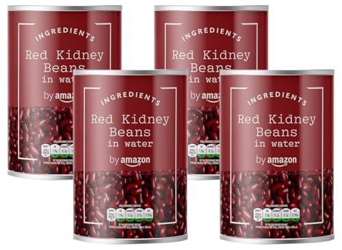 by Amazon Haricots Rouges Dans De L'eau, 400g (Lot de 4)
