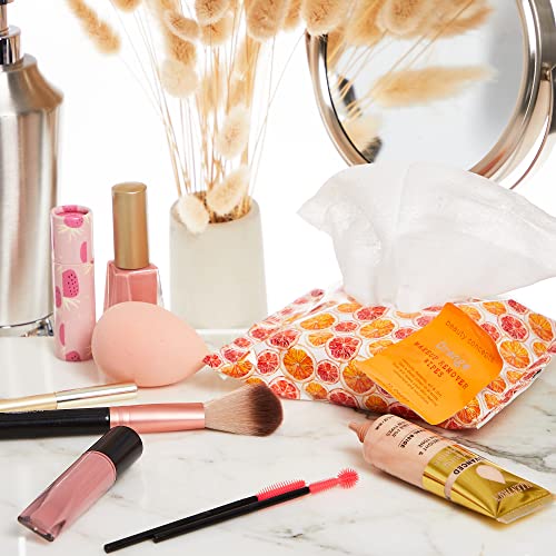 Facial Cleansing Wipes | Pomegranate, Citrus, Pineapple, And Orange Face Cleansing And Gentle Makeup Remover Wipes – 4 Pack (30 Count Each), 120 Towelettes | Beauty Concepts #TOP1