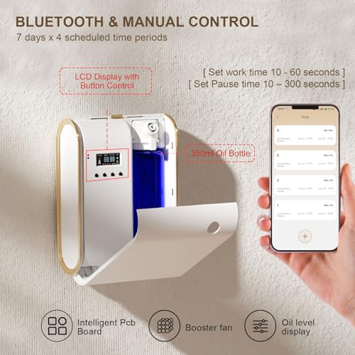 Difusor aromático eléctrico Oscentpro 350ml Bluetooth miniatura 3