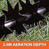 Agri-Fab 45-0365 Push Spike Aerator, 16 Inch Walk Behind Lawn Aerator with 5 Aerating Spikes and 7-Inch Spikes, Steel Weight Tray, 2-1/2 Inches Aeration Depth, for Lawn Care Maintenance