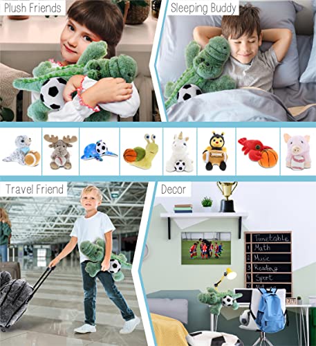 Dollibu Alligator Stuffed Animal With Soccer Ball Plush - Soft Huggable Alligator, Adorable Playtime Gator Plush Toy, Cute Wildlife Gift For Kids And Adults - 16.5 Inches #TOP3