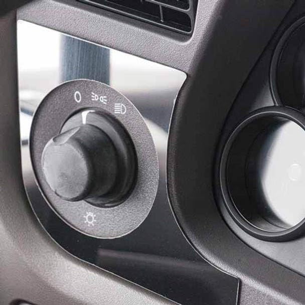 Replacement for Peterbilt 579 Year 2017 Stainless Steel Headlight Switch Trim by Technical Precision