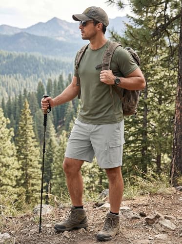 Image of Libin Men's Hiking Cargo Shorts with Zipper Pockets