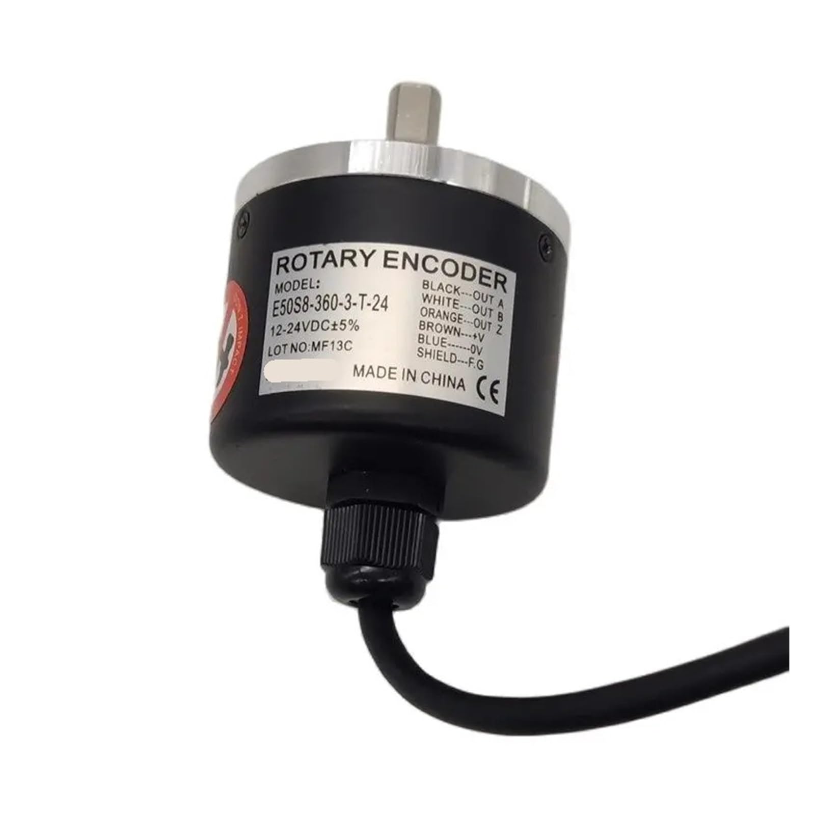 encoder rotativo E50S8-/1024/2048/3600/5000-3-T/N-24 NPN ABZ Codificador incremental de eje de 8 mm (Color : E50S8-5000-3-N-24)