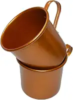 Kit Jogo 4 Caneca Copo Moscow Mule Alumínio Cor Cobre 350ml