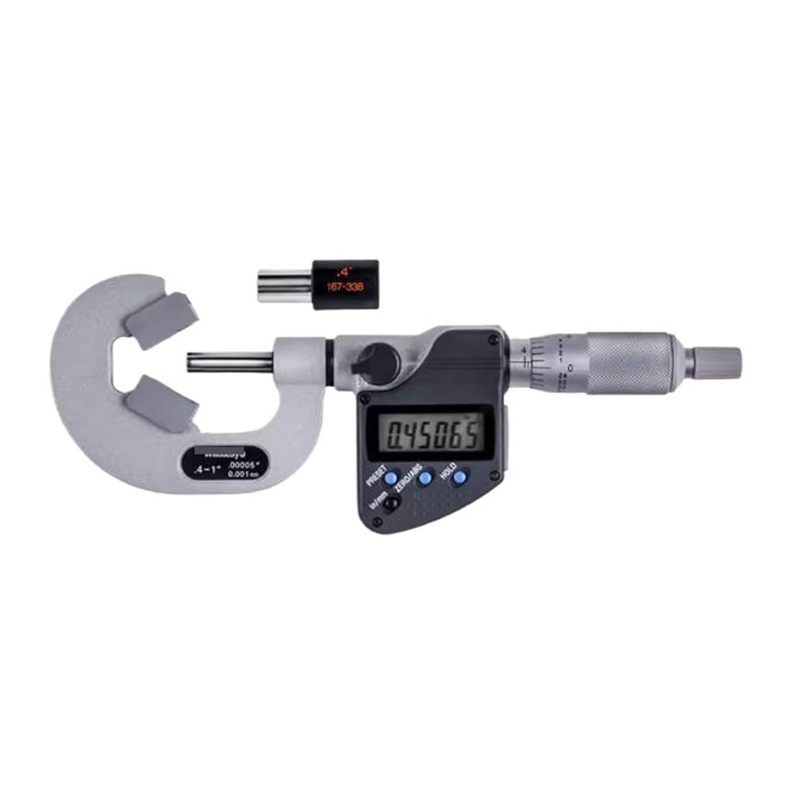 AWWVRLMM V-Anvil Outside Micrometer 314-362-30 0.4-1" Caliper Type with Carbide Tips Machinist Tool for Metalworking