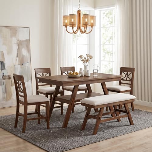 Farmhouse 6-Piece Counter Height Set