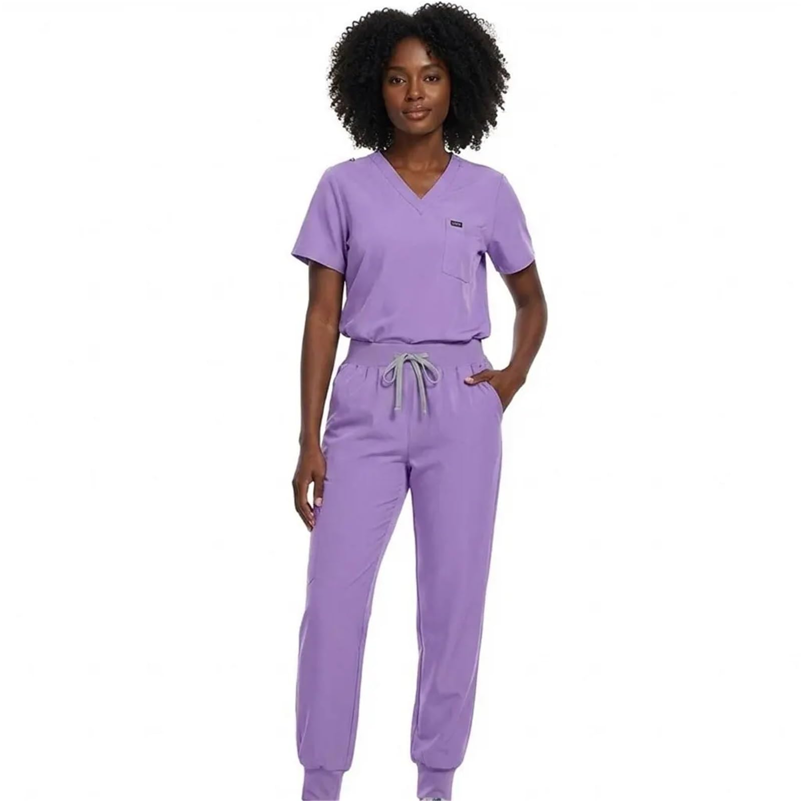 Uniformes Sanitarios Mujer Conjunto médico Unisex de Manga Corta y Secado rápido: Uniforme Trabajo Dental hospitalario 2 Piezas for médicos Enfermeras