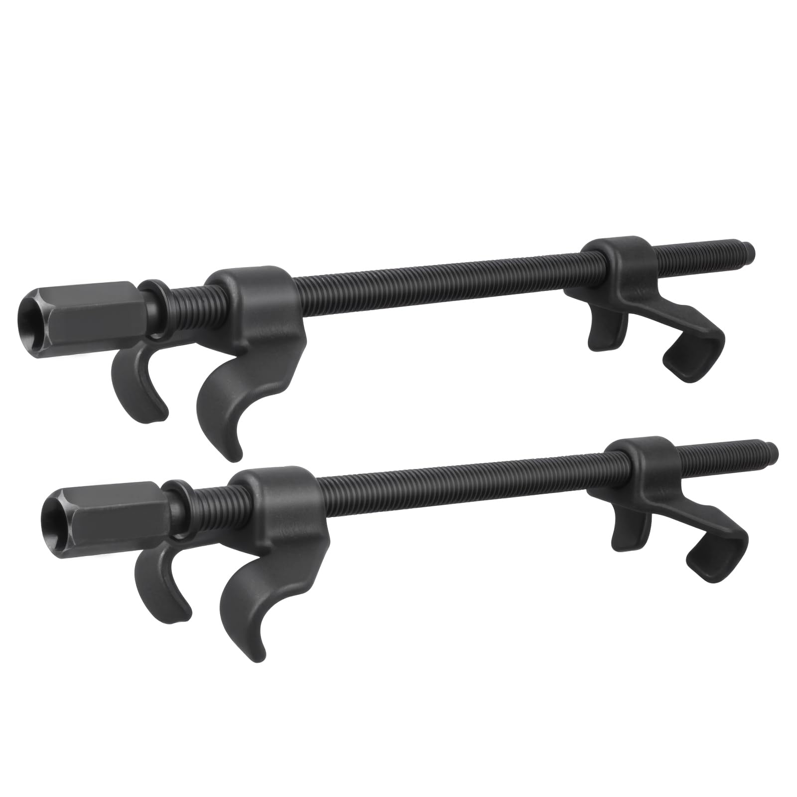 DAYUAN 2-TLG Profi Federspanner Montagespanner Satz Tuning Tieferlegung Spanner Feders Set 4 Krallen Spannweite bis 380mm für Tieferlegungs Federn Fahrwerk