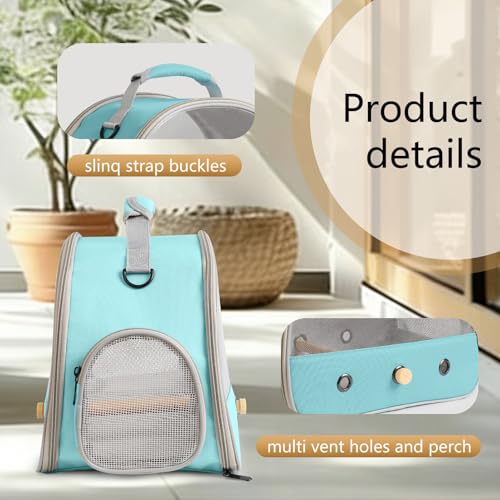 image for halinfer Bird Carrier, Portable Small Bird Parrot Parakeet Carrier wit