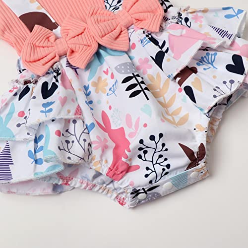 Sapgejjdjfge Newborn Baby Girl Clothes Infant Summer Outfits Leopard Heart Ribbed Sleeveless Top + Ruffle Shorts Set 2Pcs (Pink A, 0-3 Months) #TOP6