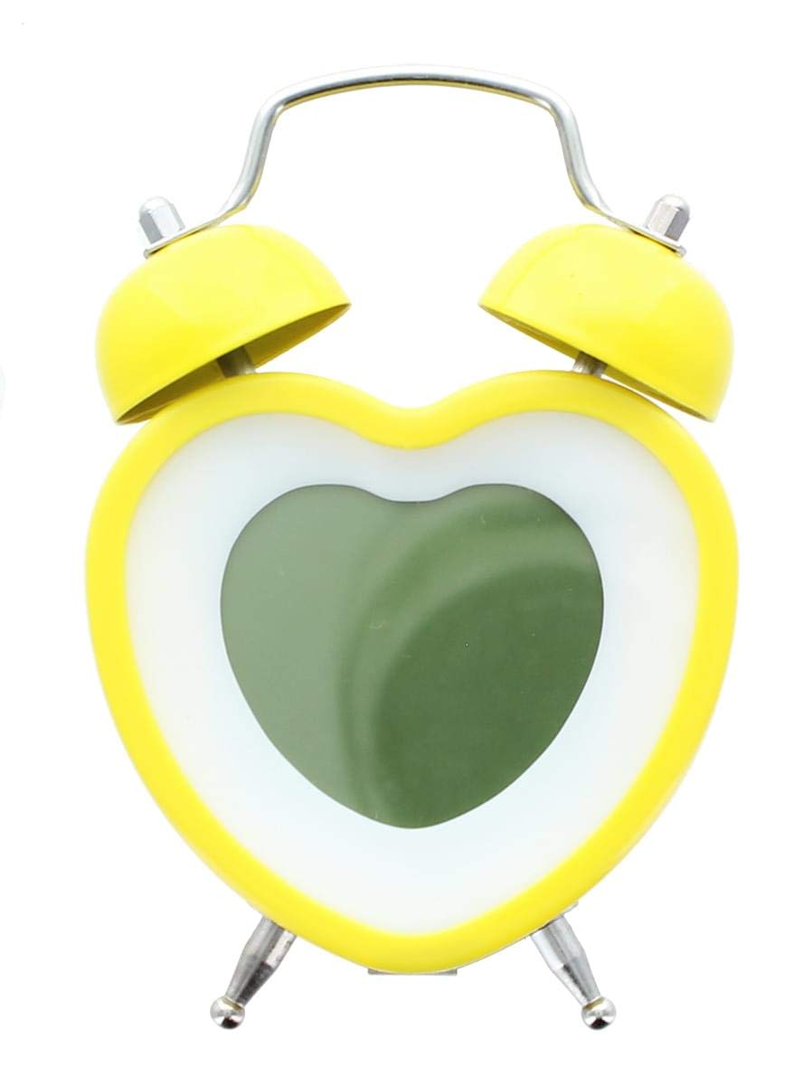 Heart Shaped Twin Bell Digital Alarm Clock Blue