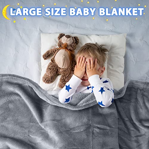 Image of Reginary 8 Pcs Fuzzy Baby Blankets Bulk 30 inch x 40 inch Toddler Nursery Daycare Nap Warm Soft Plush Fluffy Newborn Receiving Essential Infant Boy Girl Gifts Swaddling Cozy Kid Cot Crib Stroller(Classic)
