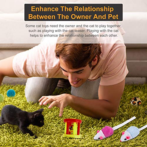 O conjunto de sacolas Adaskala de variedade de brinquedos para animais de estimação inclui 20 brinqu