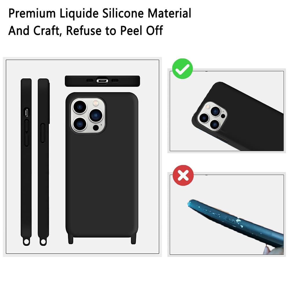 CaseLover Cover Natalizia Per IPhone 16 Pro Con Cordino - Custodia TPU Morbida Verde Con Babbo Natale, Laccio Regolabile 160 Cm, Antiurto