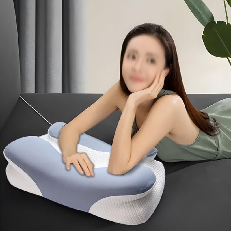 Comfortable Breathable Knitted Cotton Slow Rebound Neck Protecting Sleep Pillow for Home Use