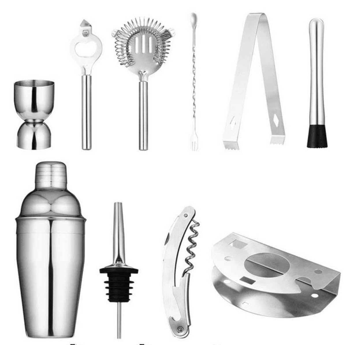 12 Pièces Ensemble D’Outils de Barman en Acier Inoxydable 550 ML