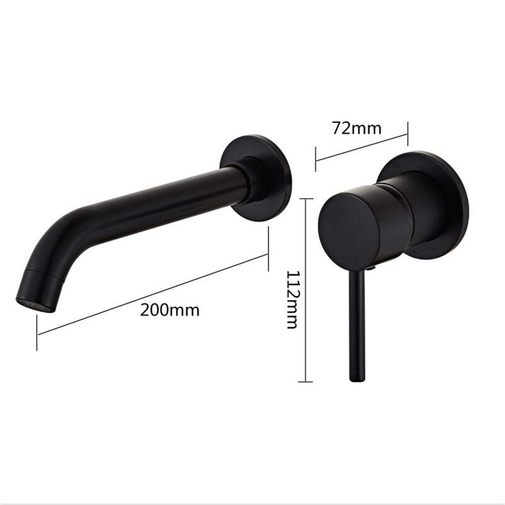 Grifos de pared para lavabo de baño con mezclador de frío y calor, diseño de estilo europeo