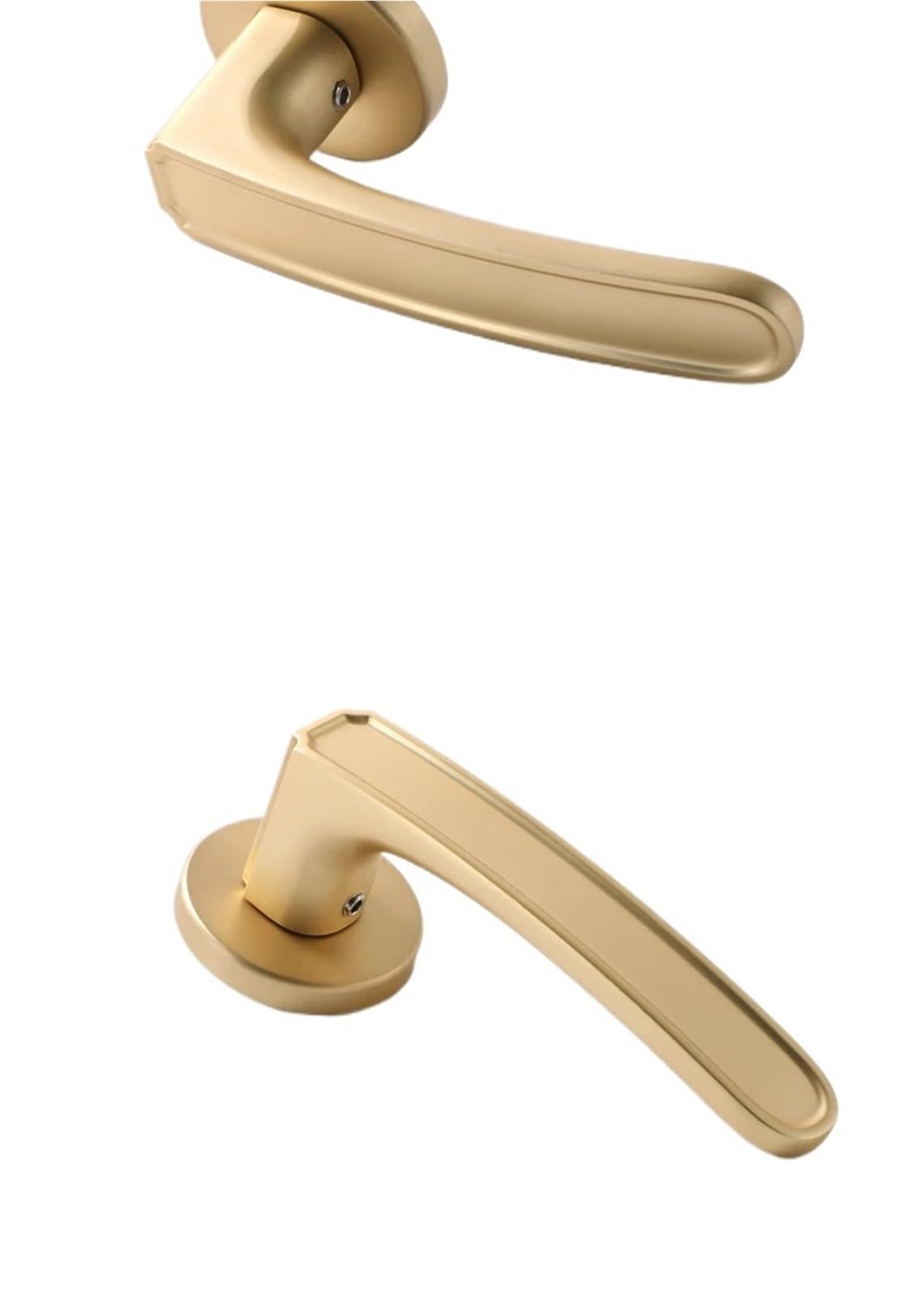 Sxolcoufoh Q58-719-Djls Brushed Gold Interior Door Lock Household Room Wooden Handle Split Type 1Pcs