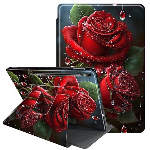 Funda para Samsung Galaxy Tab S10 FE 2025 y S9 con soporte de S-Pen y rotación de 360 grados