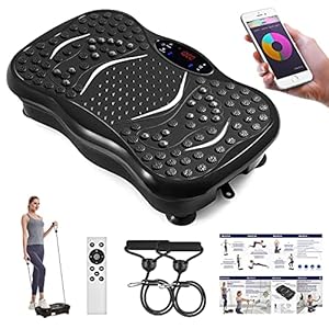 Gentve-Vibration-Plate-Exercise-Machine-Whole-Body-Workout-Machine-Fitness-Vibration-Platform-Machine-for-Weight-Loss-Foots-Massage-with-Loop-Bands-Bluetooth-Remote-99-Levels Vibration Plate Exercise Machine - Whole Body Workout Machine ,Fitness Vibration Platform Machine for Weight Loss & Foots Massage with Loop Bands + Bluetooth + Remote, 99 Levels