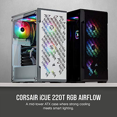 Corsair Midi Tower PC, Noir, iCUE 220T RGB Airflow
