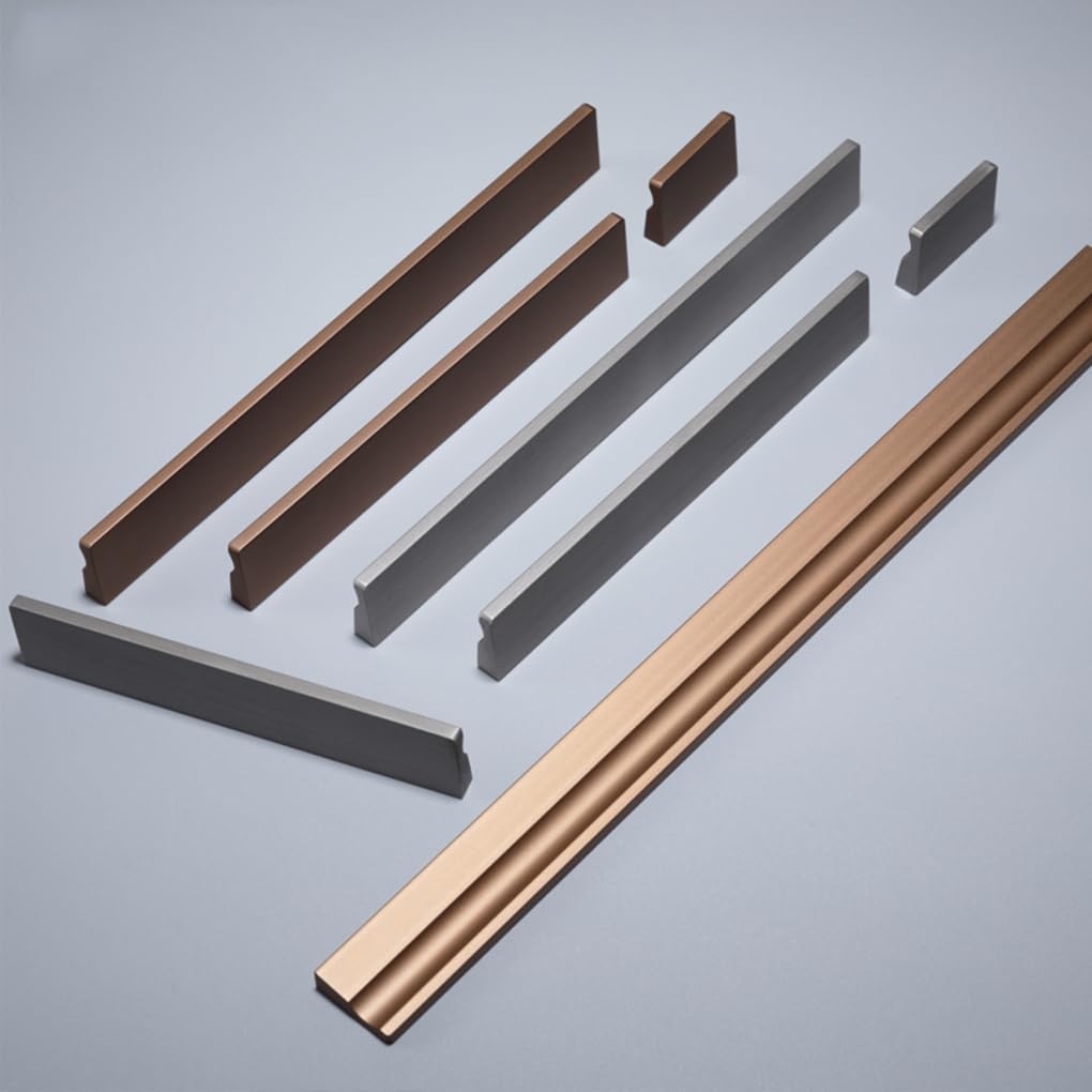 2 Tiradores de Armarios Gris cepillado Asas de gabinete Asa larga Manijas de puerta de muebles Aleación de aluminio Manillas Para Cocina Perilla Pomos (Length 1000mm)