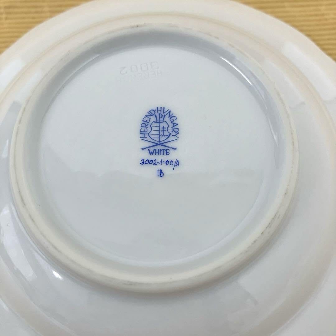 バロックホワイト HEREND ヘレンド バロックホワイト 14㎝ボウル ペア