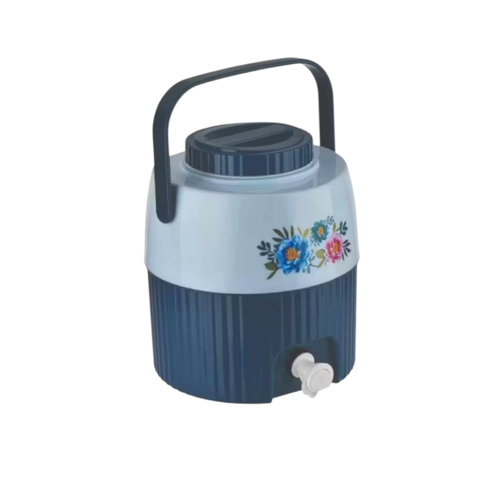 Insulated Water Jug - Floral Design, 5L - BPA Free -1