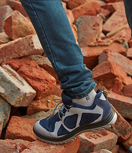 NEOSAFE Men's A2012_8 Sports Low Ankle Line Safety shoes with Steel Toe & Puncture Proof Mid Plate, (Size 8, Blue, ISI Marked)