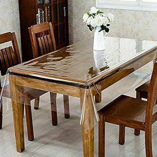 Clear Transparent PVC Tablecloth Table Protector Waterproof 0.25mm (137cmx 100cm)