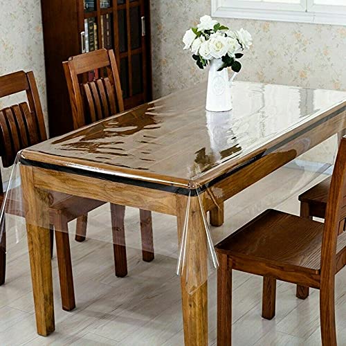 Clear Transparent PVC Tablecloth Table Protector Waterproof 0.25mm (137cmx 100cm)