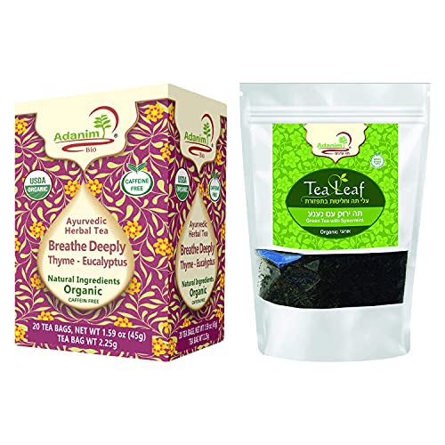 Adanim Bio Eucalyptus Thyme + Spearmint Nana Green Tea Loose Leaf
