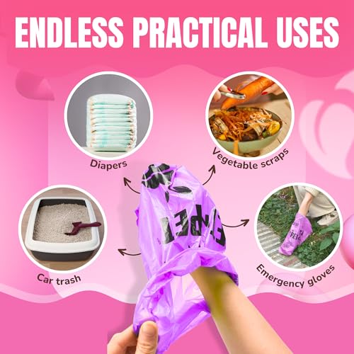 PET N PET Dog Poop Bags Scented, 41% Plant Based USDA Certified Dog Bags Refill Rolls with Holder for Doggy Poo, Cat Litter Waste, Thick and Leak-Proof Sac CaCa Chien (Lavender, 288 Counts) - Image 6
