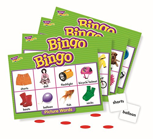 Trend Enterprises: Picture Words Bingo Game, Exciting Way For Everyone To Learn, Play 6 Different Ways, Perfect For Classrooms And At Home, 2 To 36 Players, For Ages 5 And Up #TOP5