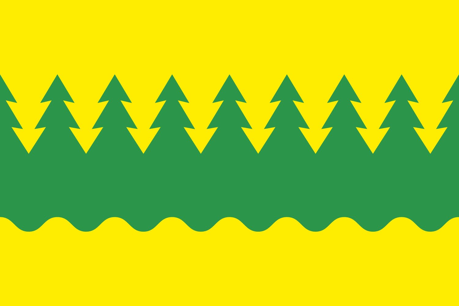 Drapeau Large Kainuu de Finlande format paysage pour mât extérieur