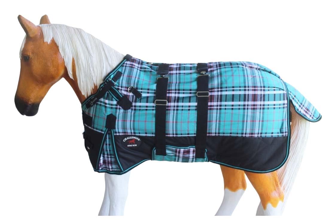 CHALLENGER 1200D Foal Winter Blanket Miniature Pony Donkey Bellyband Turquoise Rustic