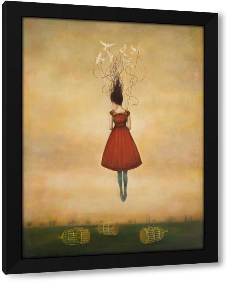 Huynh, Duy 36x48 Huge Black Modern Framed Canvas Art Print Titled: Suspension of Disbelief
