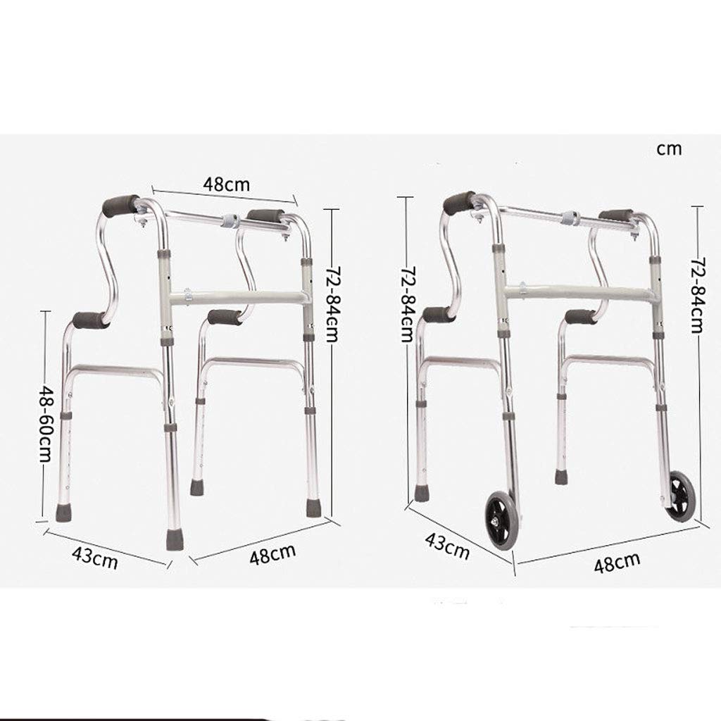 Lega di alluminio spessa Anziani disabili con sgabello da bagno Stampelle Telaio di trazione Sedia a rotelle Sedia per anziani Sgabello Ausilio per la deambulazione a quattro gambe Disabili niu Raddop